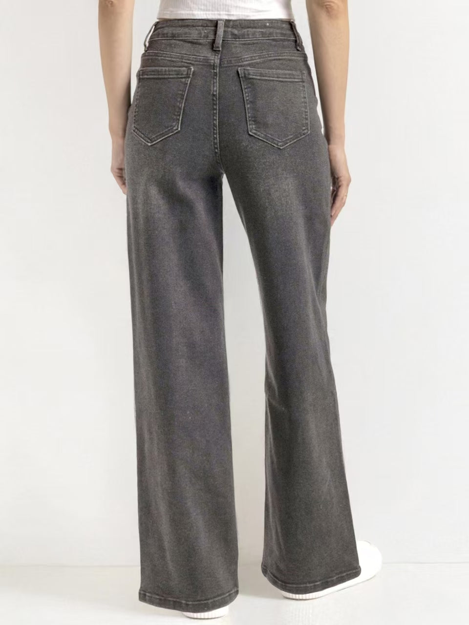 Women's High-Rise Stretch Denim Wide Leg Jeans
