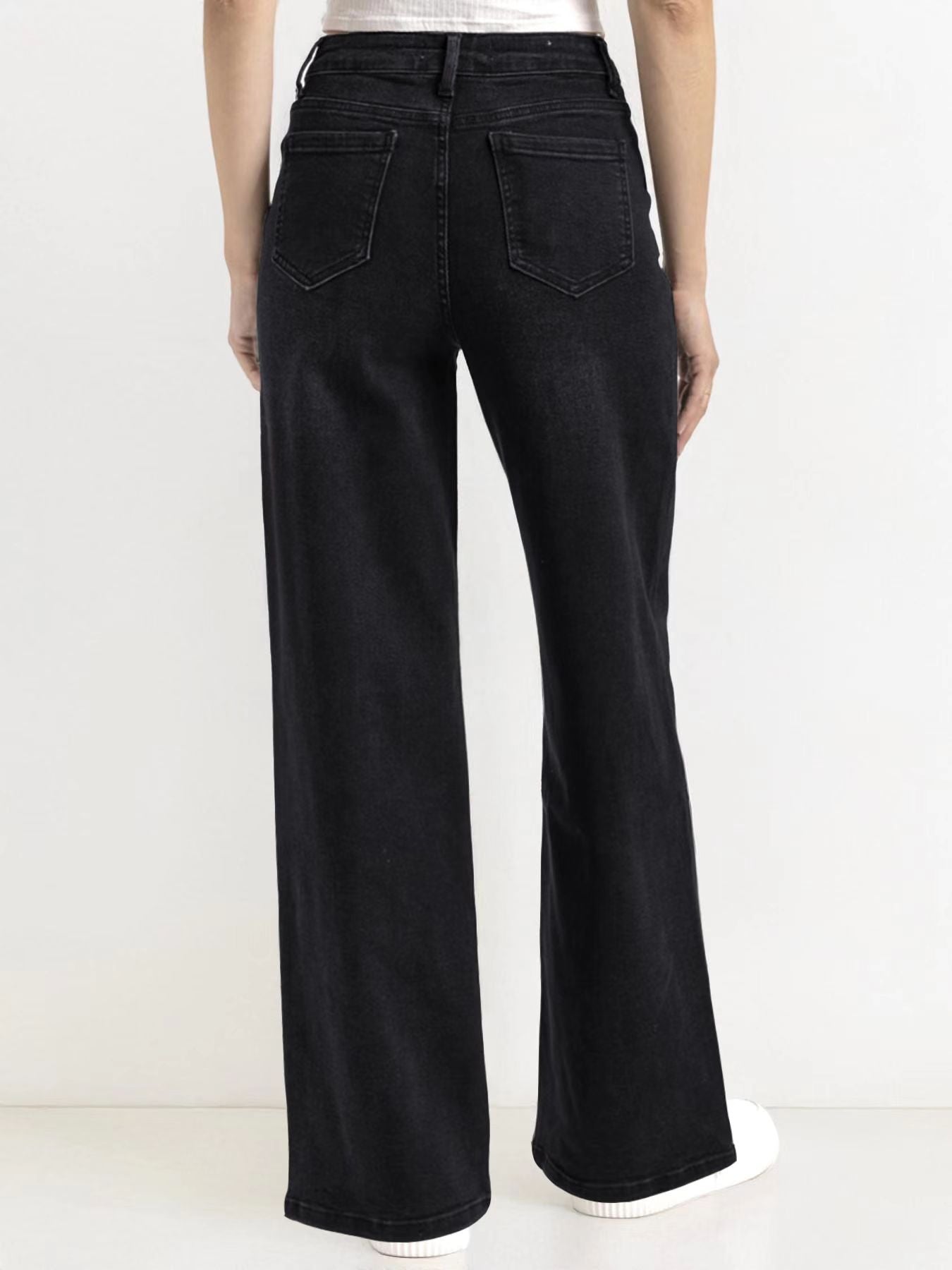 Women's High-Rise Stretch Denim Wide Leg Jeans